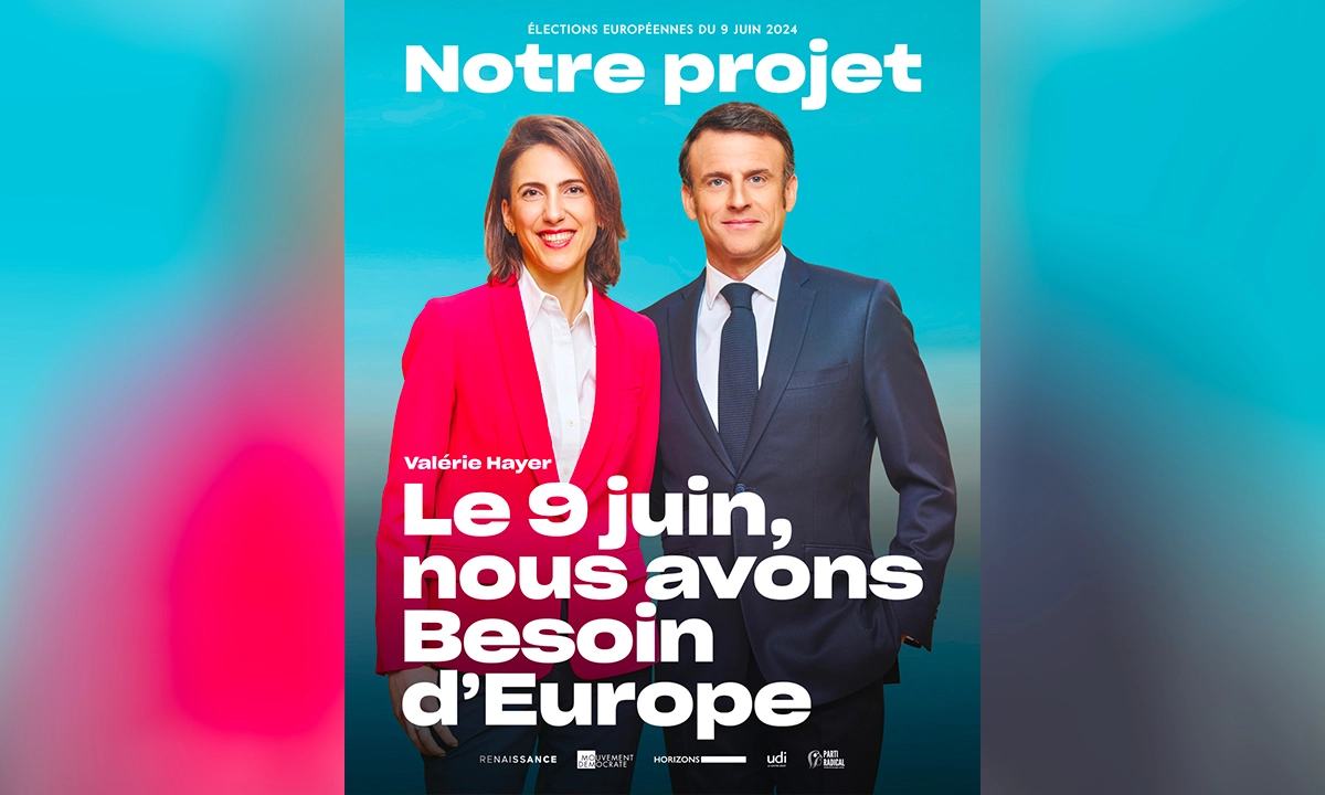 Affiche élections européenne 2024 Rennaissance