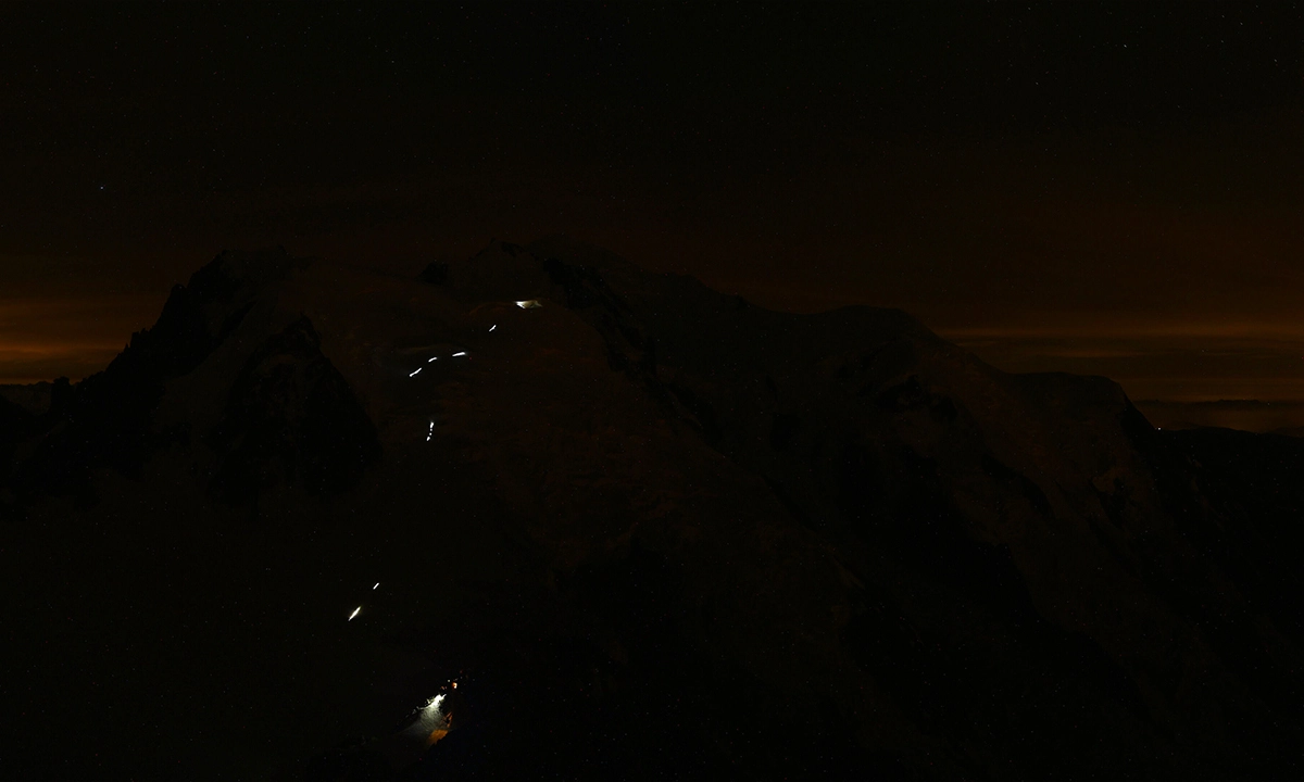 Webcam aiguille du midi avalanche Mont-blanc 2h33