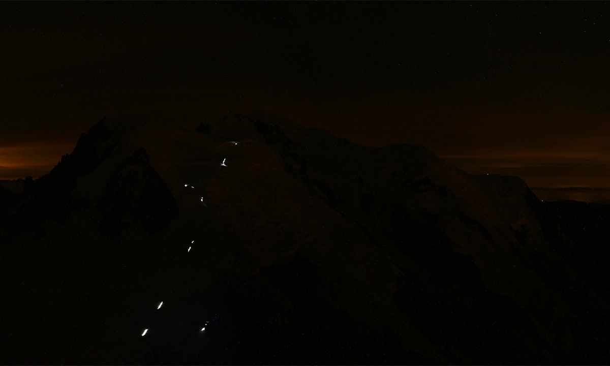 Webcam aiguille du midi avalanche Mont-blanc 2h43