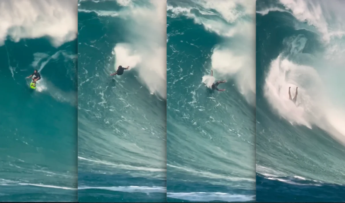 Chute surf Hawaï Ty Simpson Kane